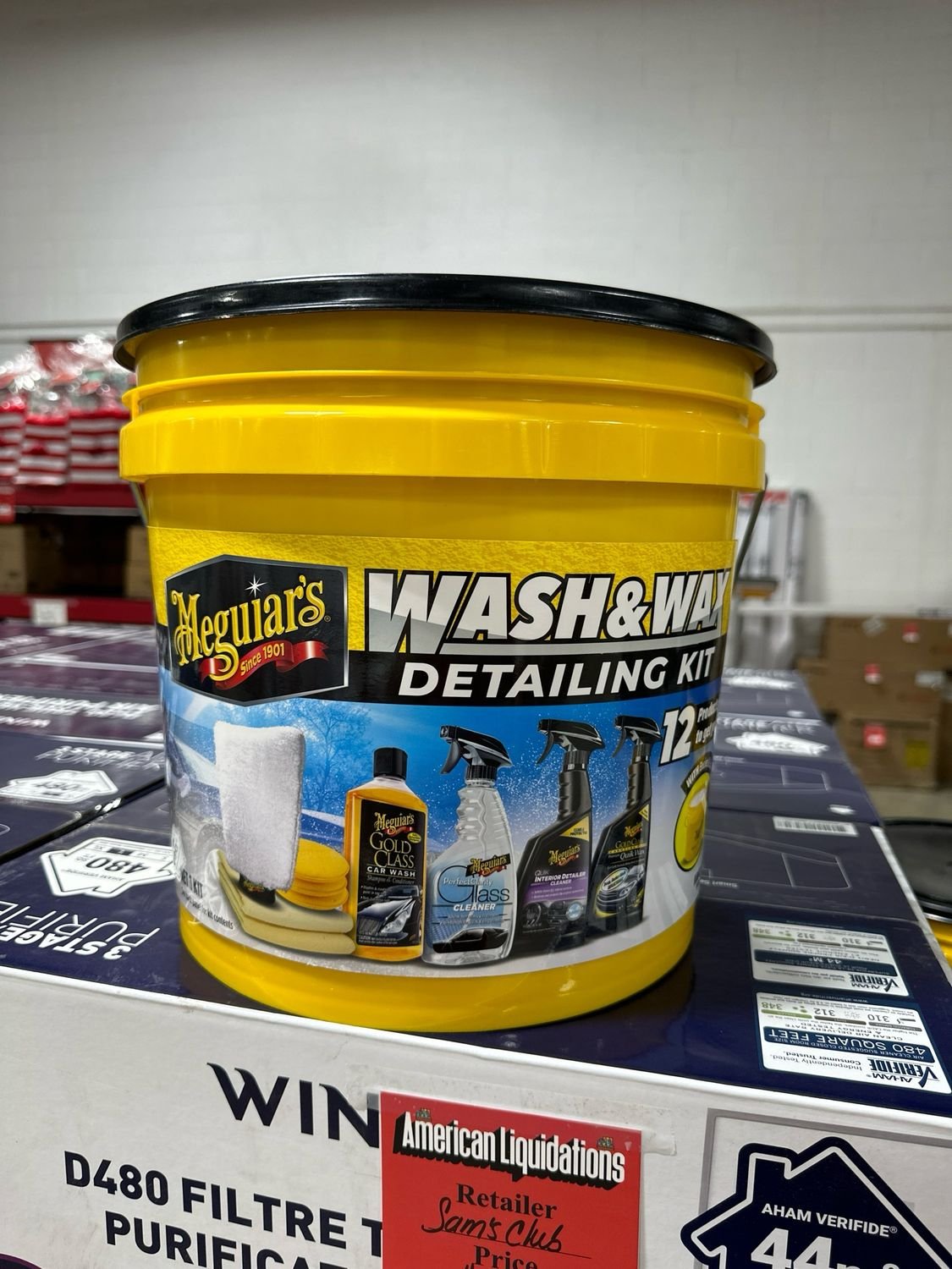 4606754786 Meguiar’s 12 Piece Car Wash & Wax Detailing Kit Bucket Glass & Interior Cleaner - Image 1